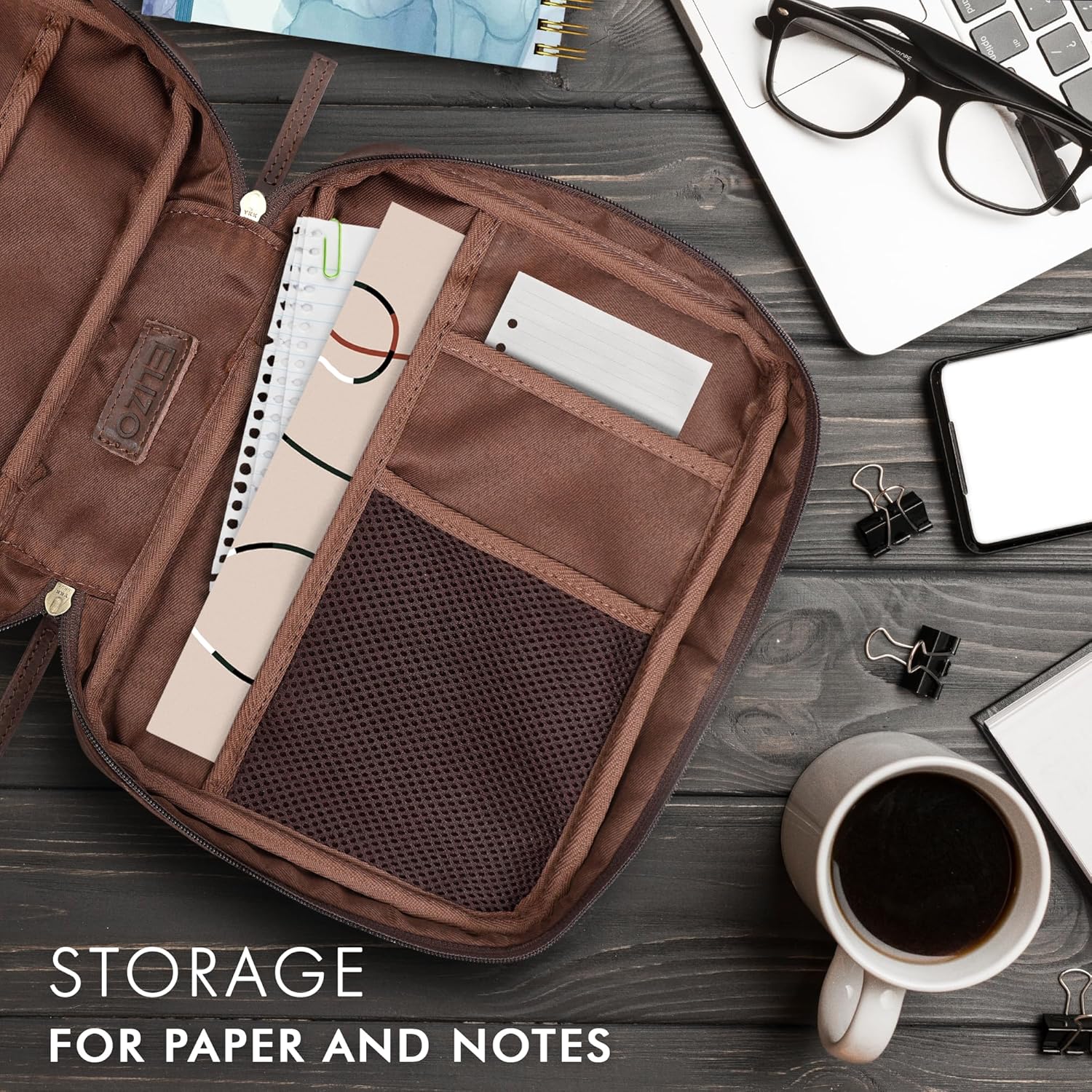 Large Leather Bible Case (Bourbon)