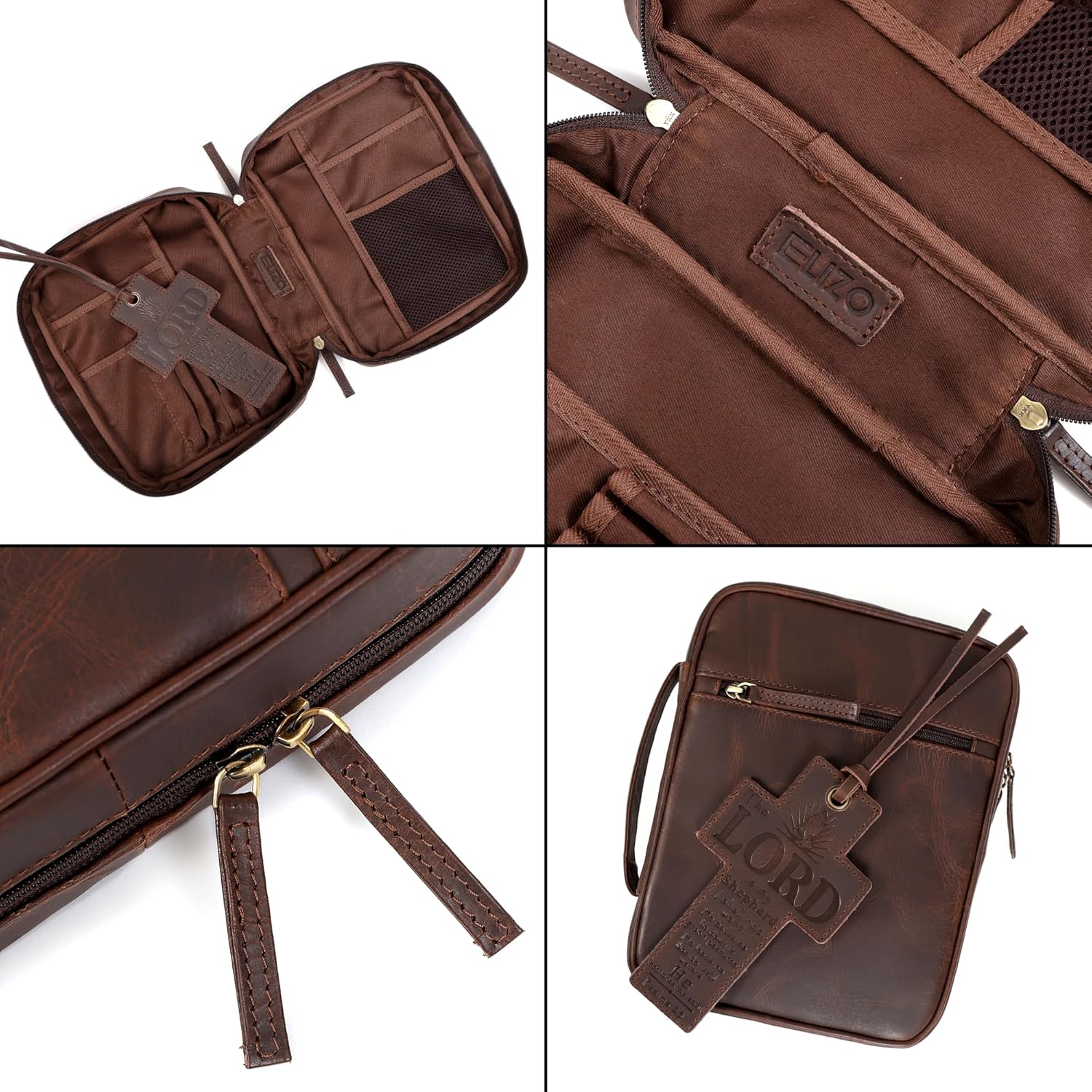 Large Leather Bible Case (Bourbon)