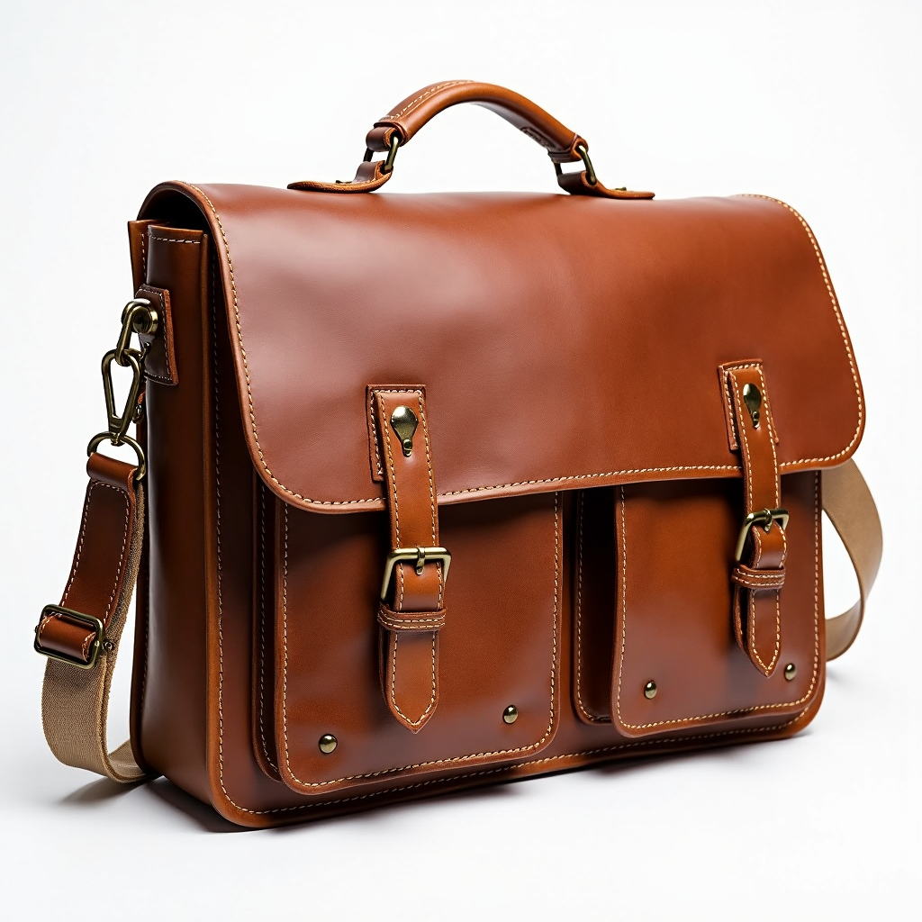 Leather Messenger Bag For Men Summitry - Elizo