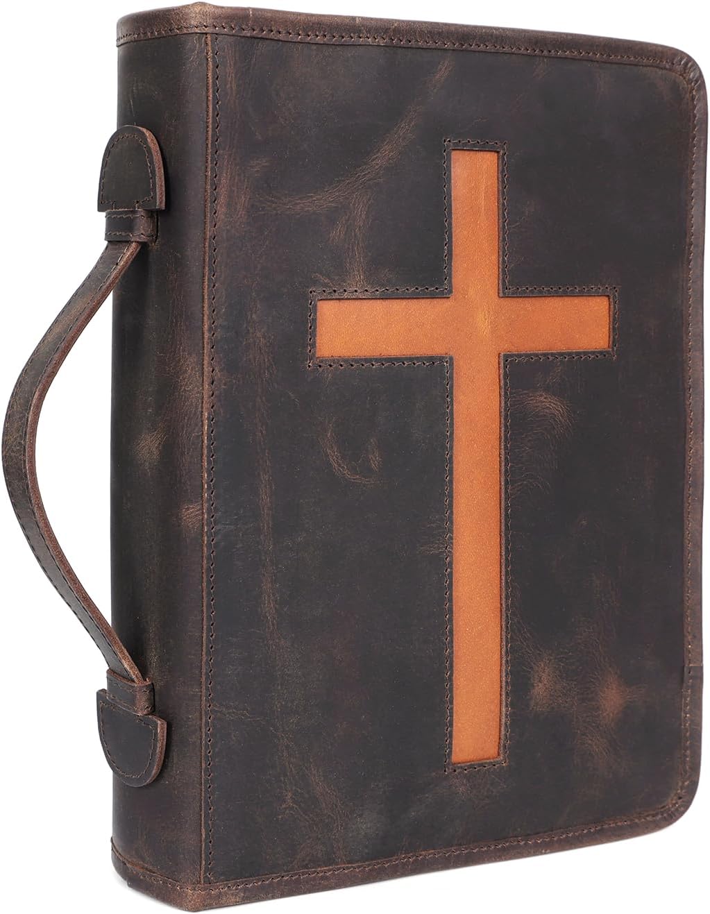 Study Leather Bible Case (Pioneer/Cross)