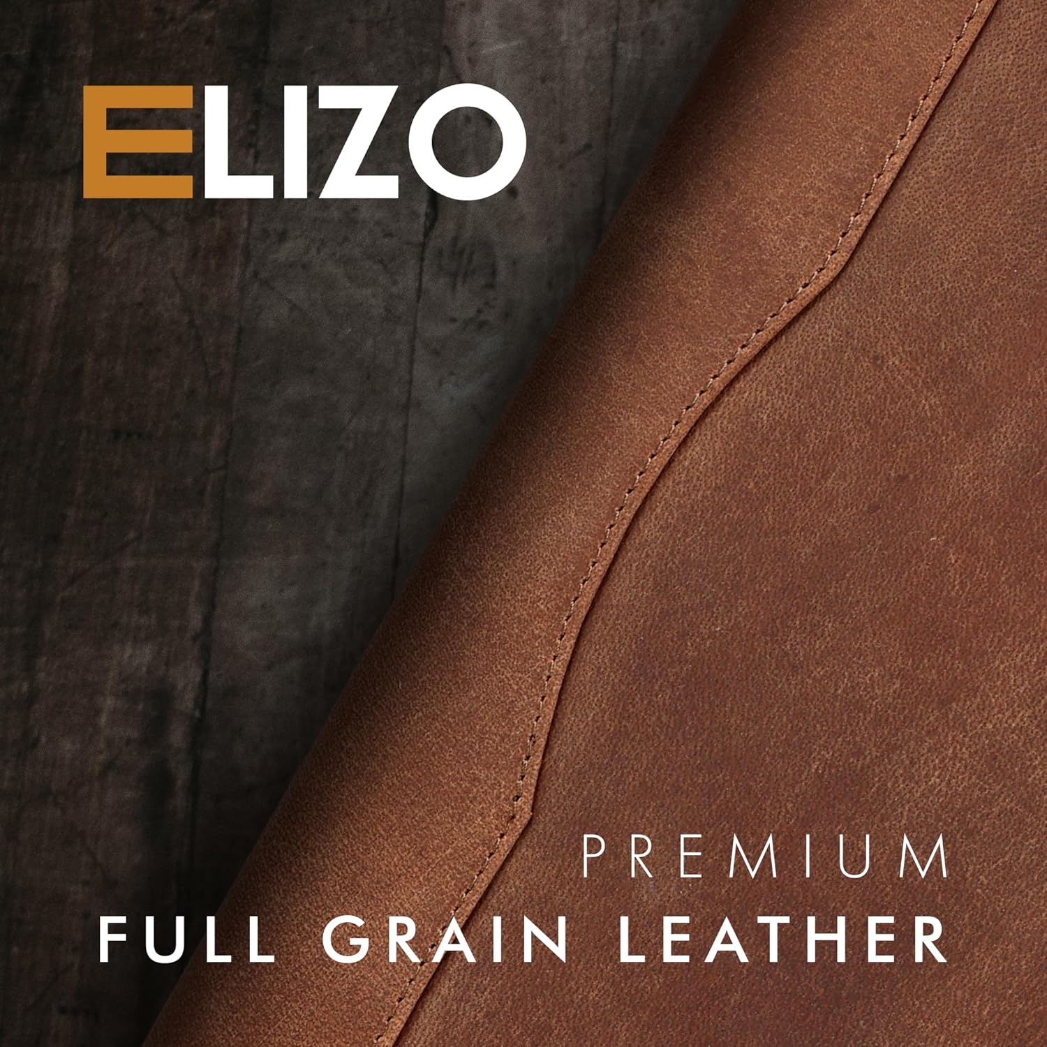 Leather Portfolio Organizer (Saddle, Letter Strap)