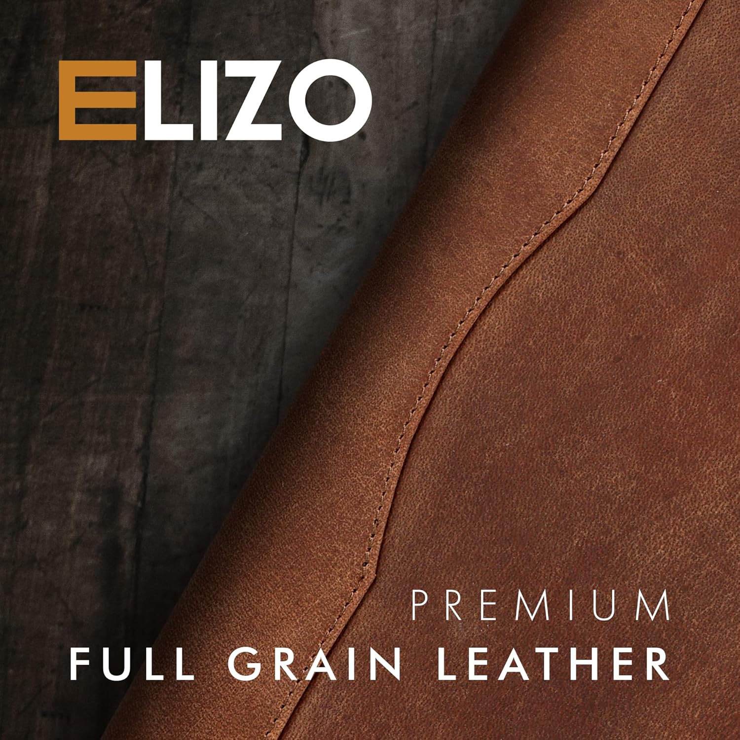 Leather Portfolio Organizer (Saddle, Letter Strap)