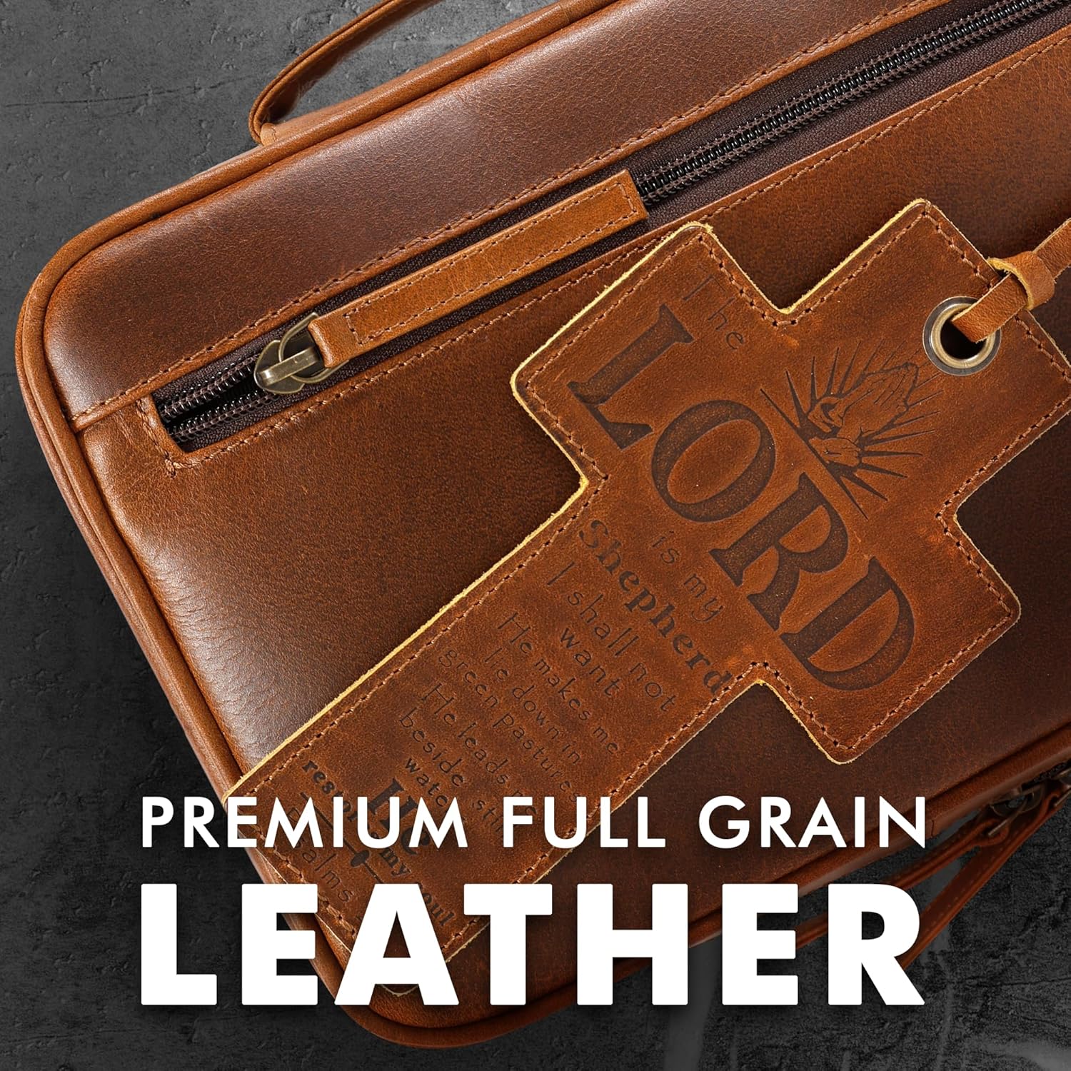 Standard Leather Bible Case (Cognac)