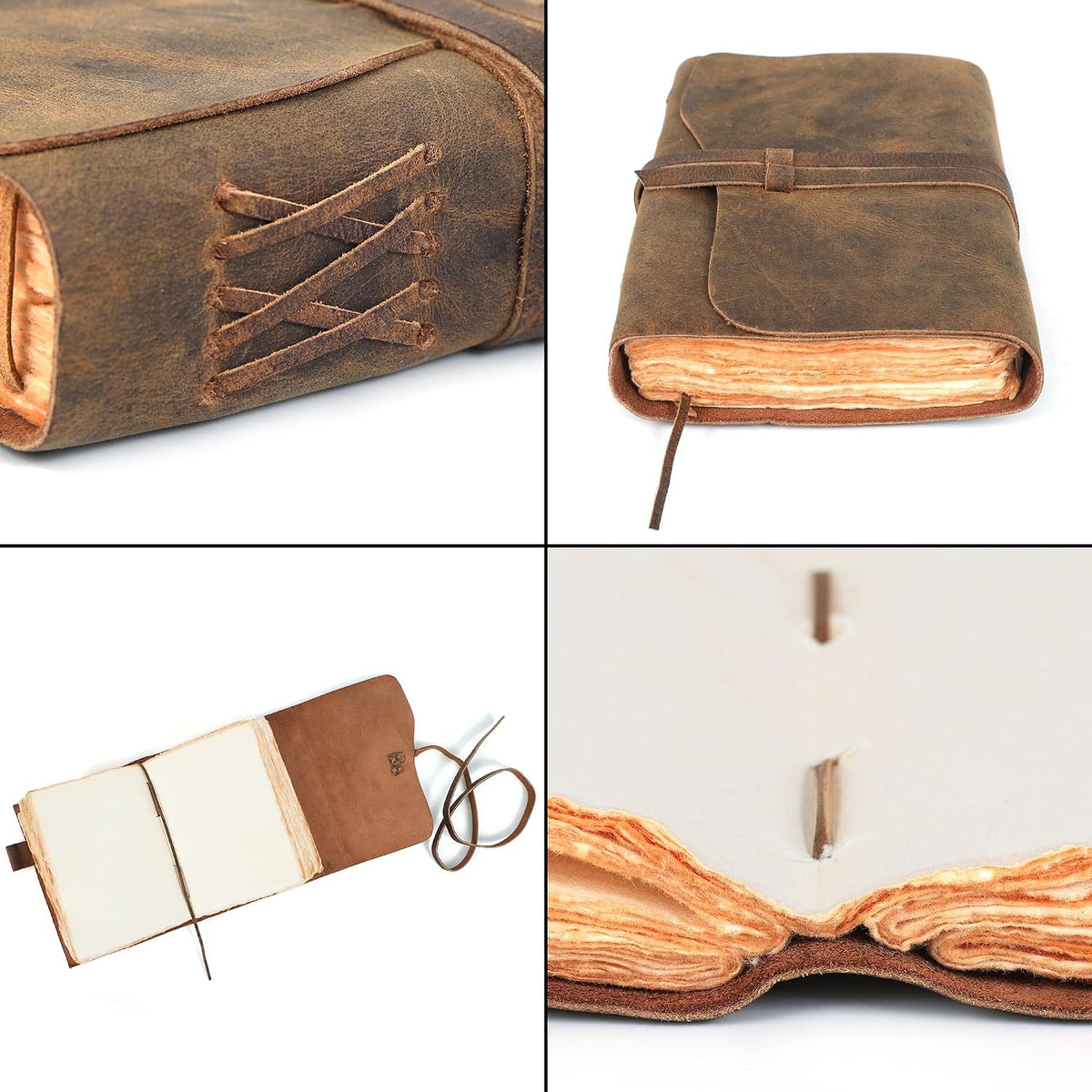 Leather Journal (5X7) - Strap Closure - Teak Brown