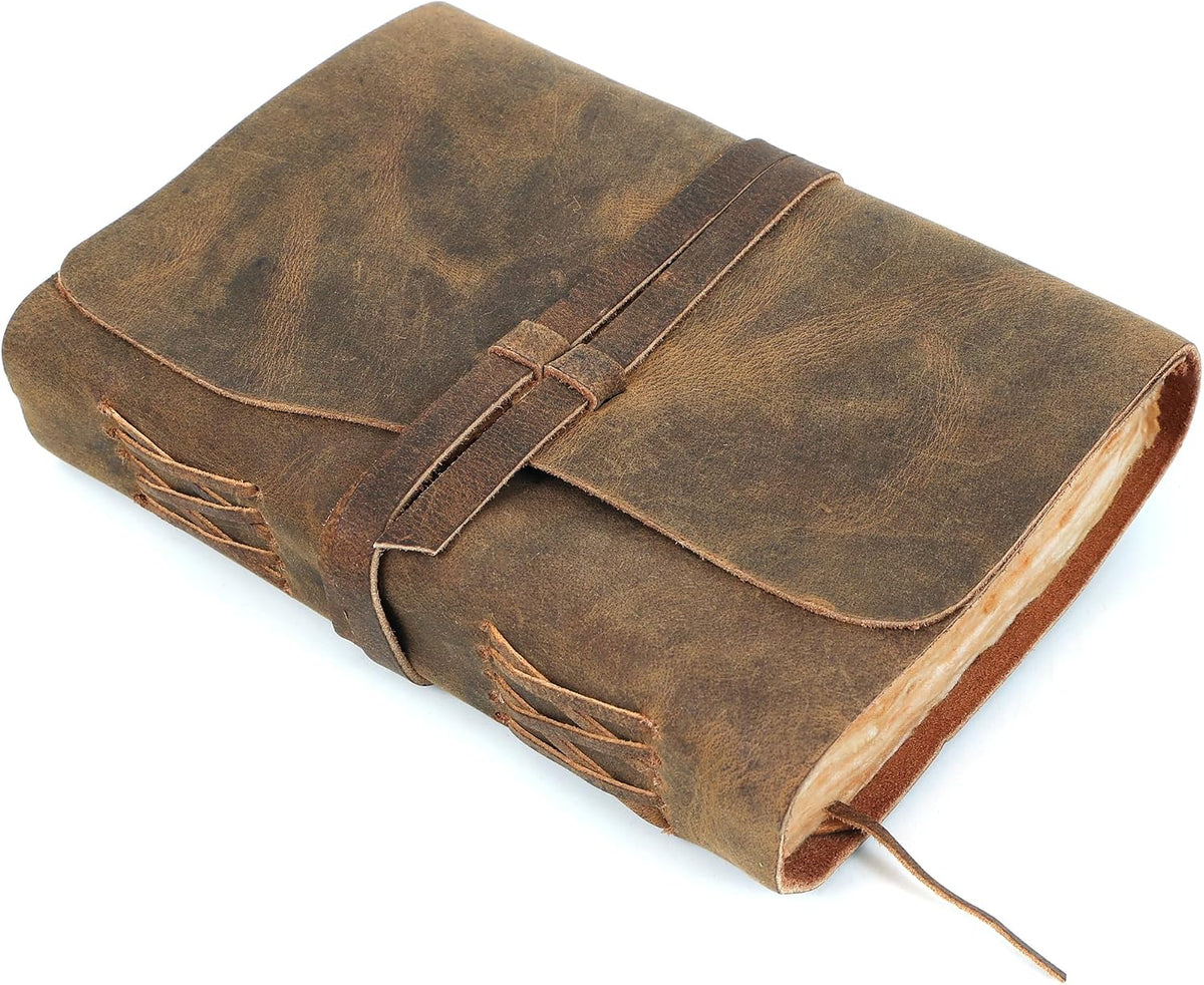 Leather Journal (5X7) - Strap Closure - Teak Brown