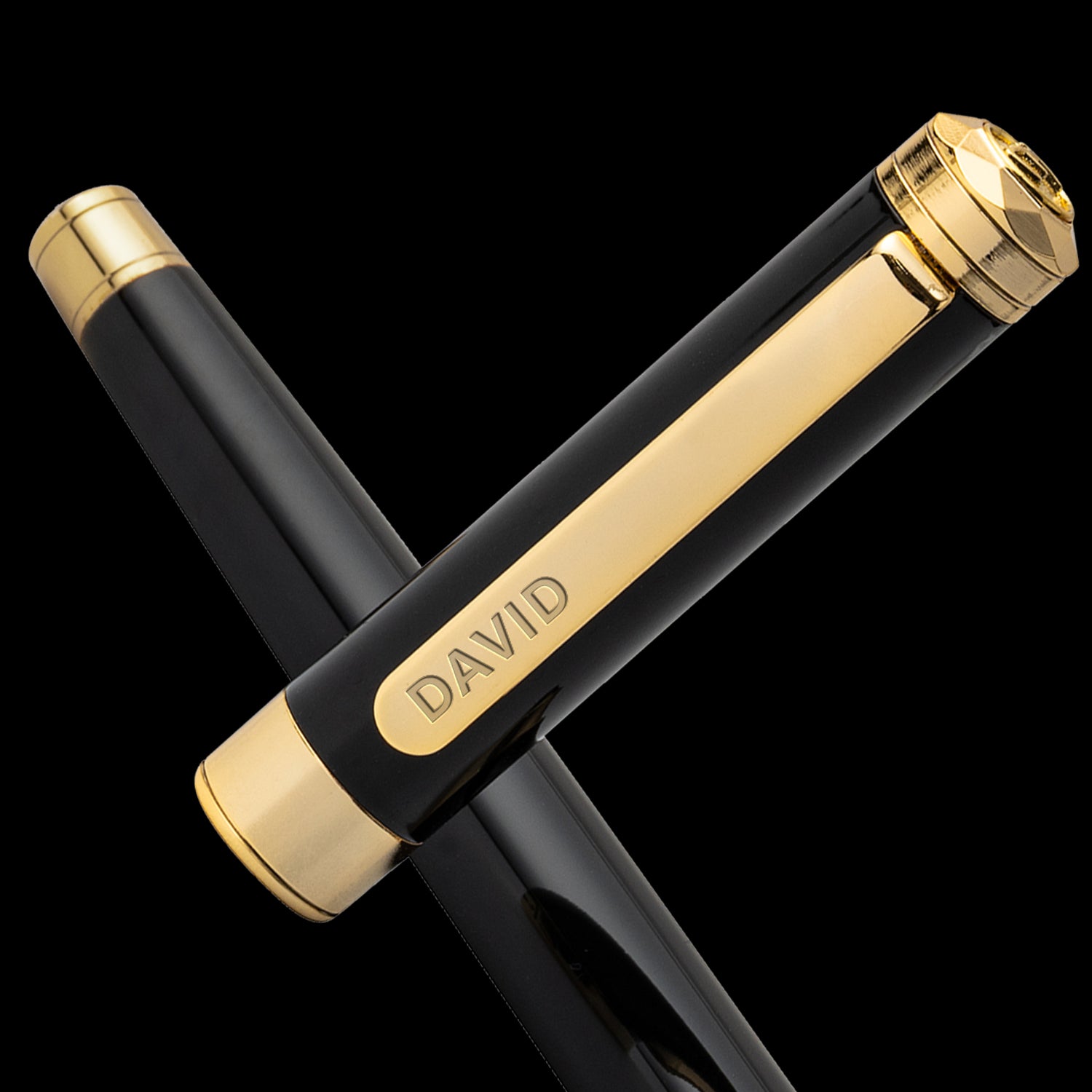 ZenZoi Matte Black Ballpoint Pen – Elegant Executive Pen W/Gold Trim. Premium Writing Medium Ball Point Ink. Fancy, Luxury Pen Gift Set for Men
