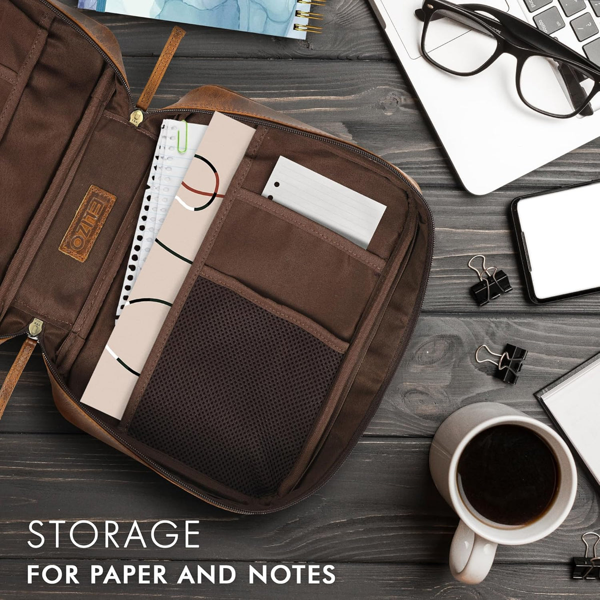 Large Leather Bible Case (Antique Brown), #product_type - Elizo