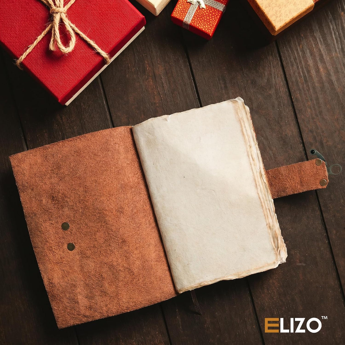 Leather Journal (4X6) - Lock Closure - Teak Brown