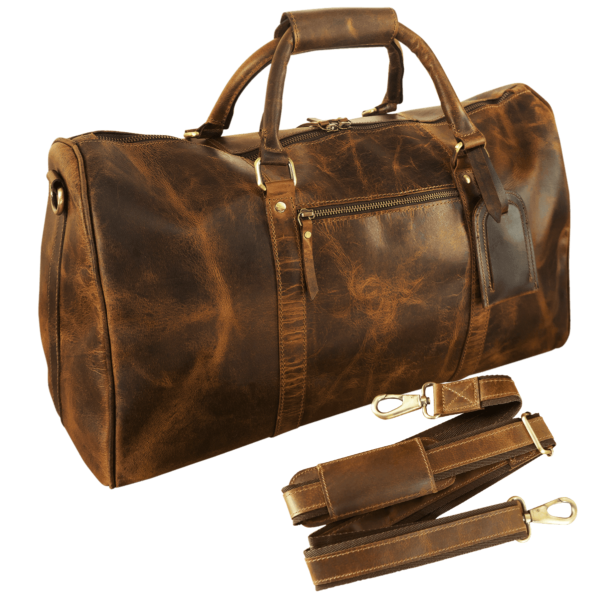 Personalized Leather Duffle Bag (Antique), #product_type - Elizo