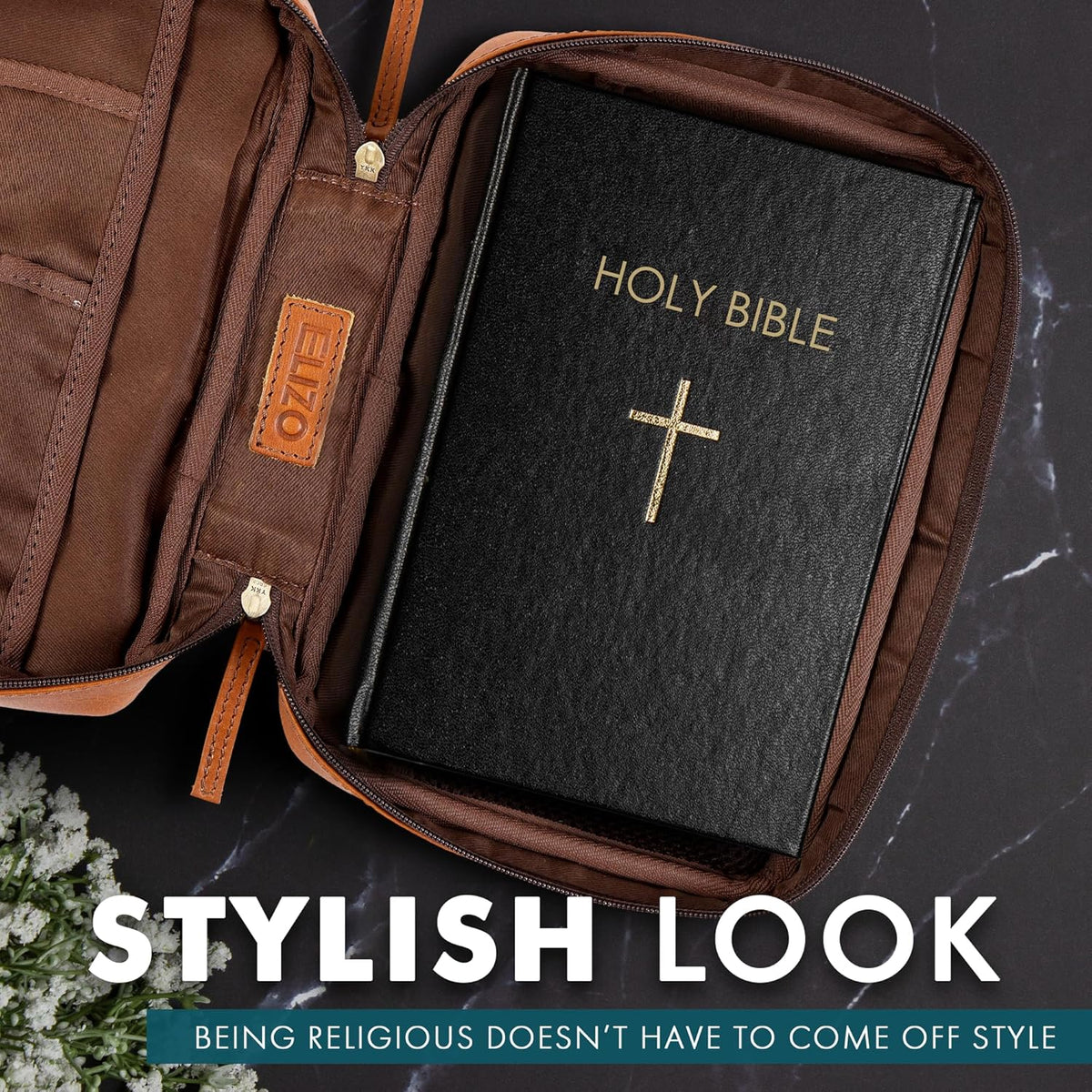 Standard Leather Bible Case (Tan), #product_type - Elizo