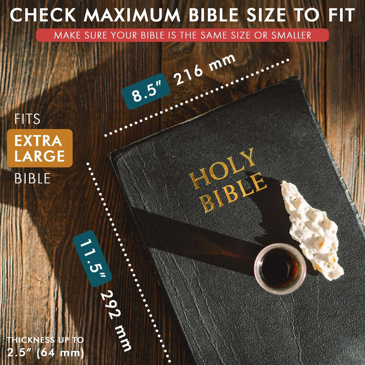 XL Leather Bible Cover Black, #product_type - Elizo