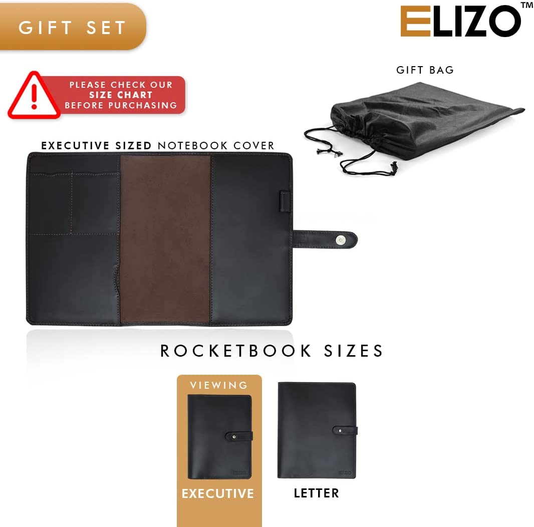 Leather Notebook Cover Rocketbook - Jacobean (Rocket Executive)
