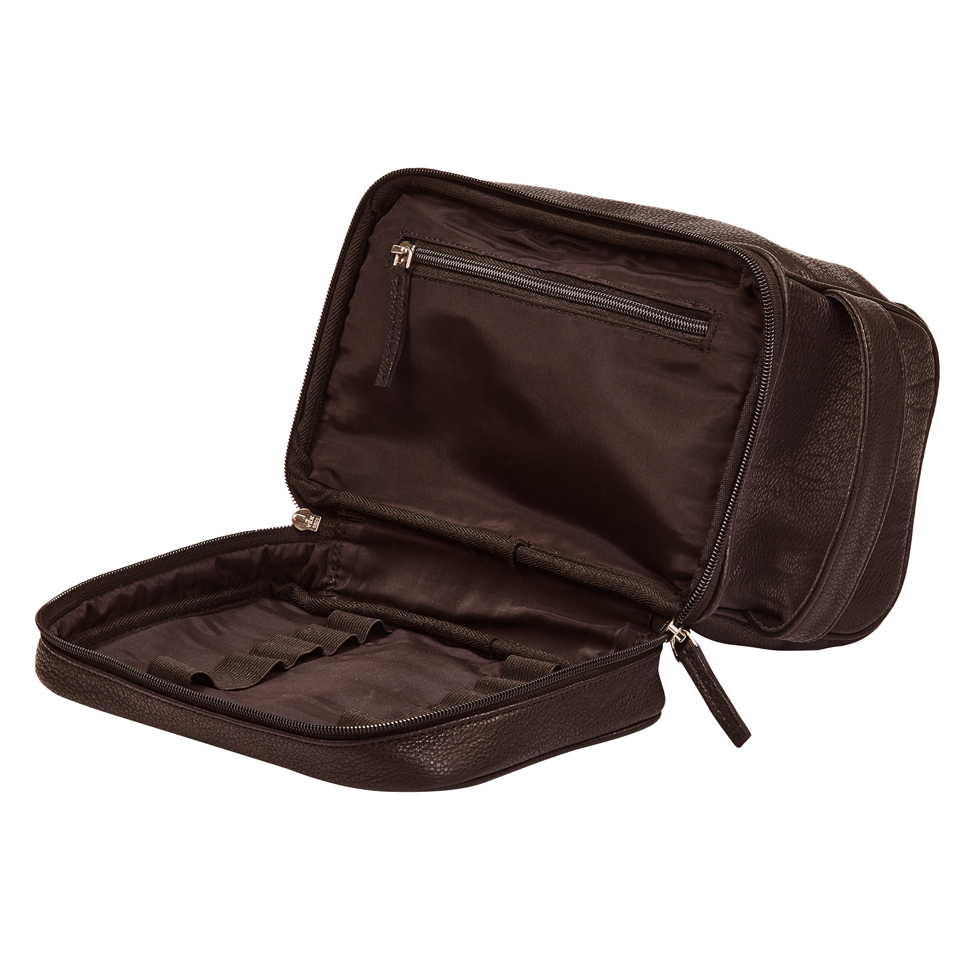 Leather Toiletry Bag Dopp Kit - Cocoa (X-Large Tall)
